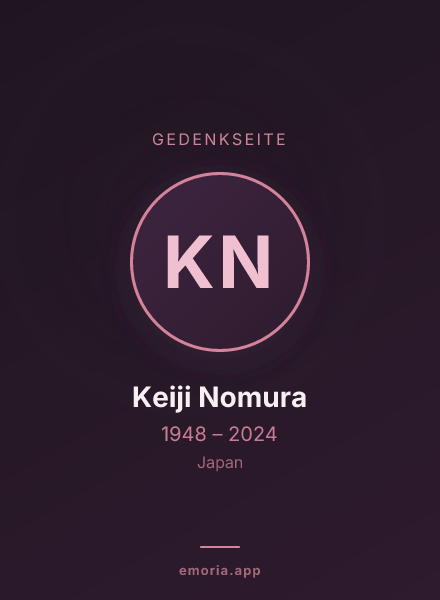 Gedenkportrait von Keiji Nomura