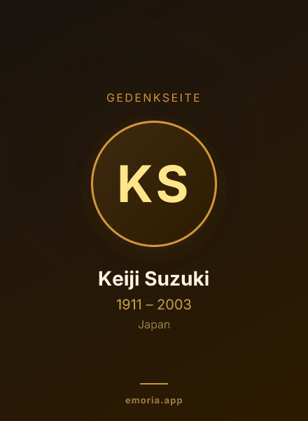 Gedenkportrait von Keiji Suzuki