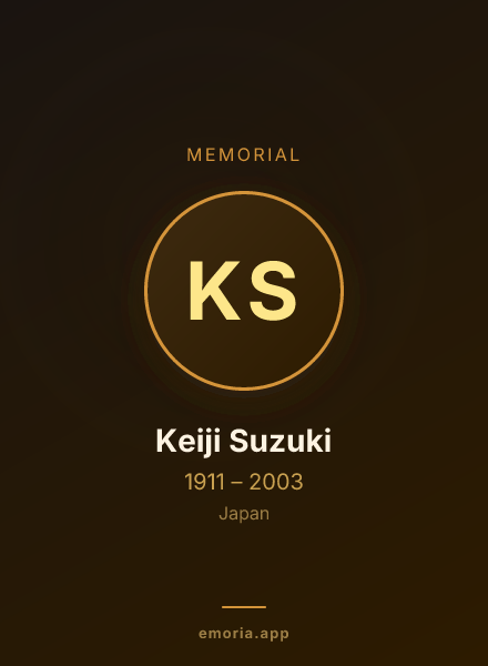 Memorial portrait of Keiji Suzuki