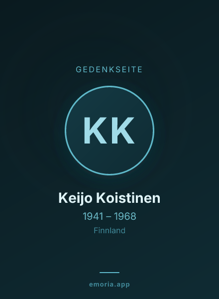 Gedenkportrait von Keijo Koistinen