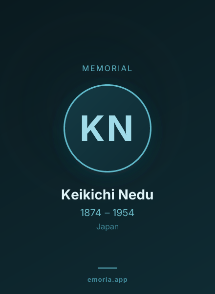 Memorial portrait of Keikichi Nedu