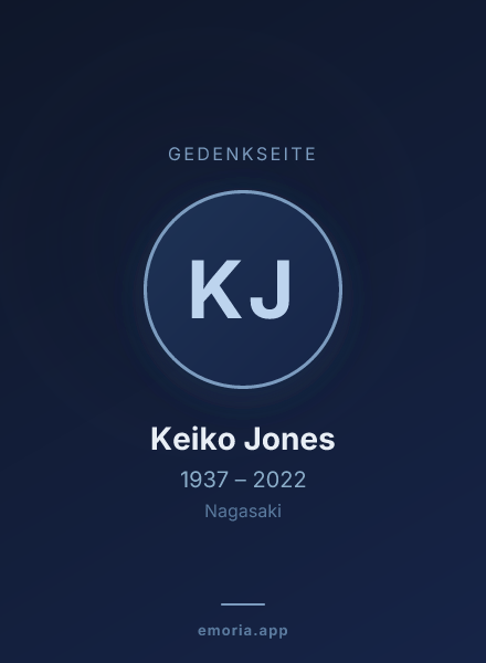 Gedenkportrait von Keiko Jones