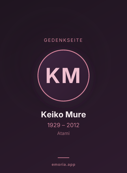 Gedenkportrait von Keiko Mure