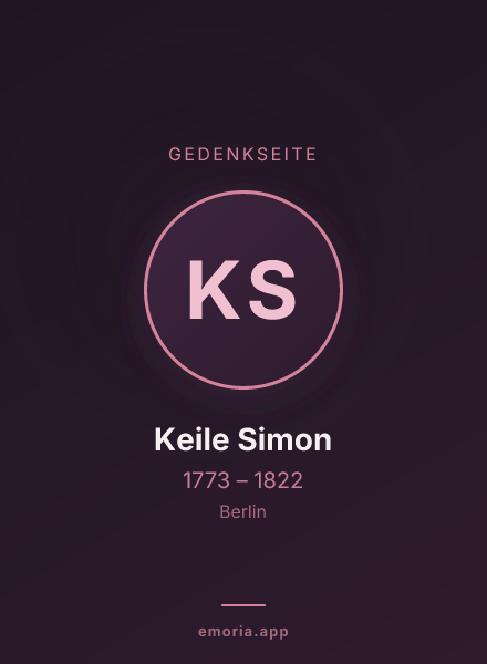 Gedenkportrait von Keile Simon