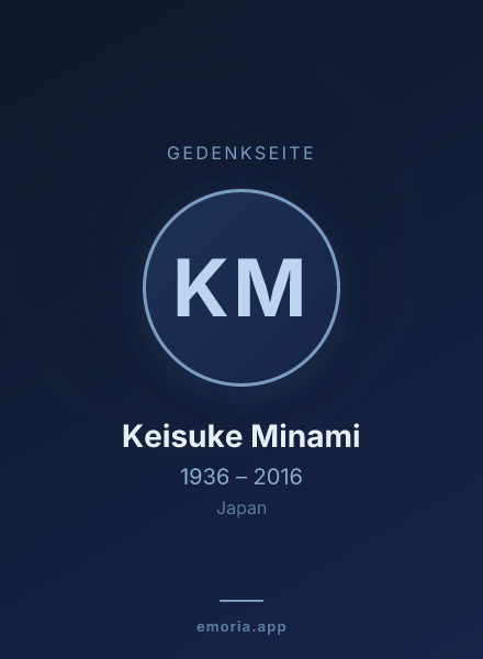 Gedenkportrait von Keisuke Minami