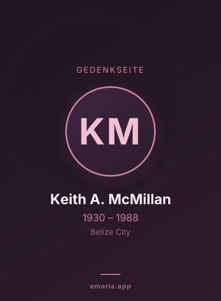 Gedenkportrait von Keith A. McMillan