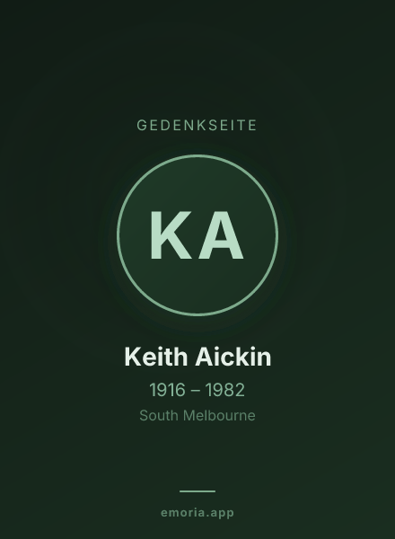 Gedenkportrait von Keith Aickin