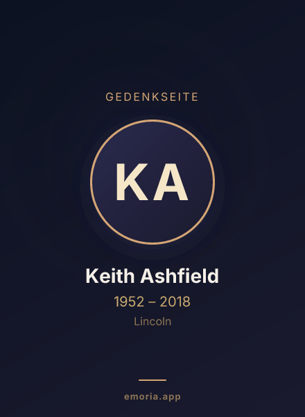 Gedenkportrait von Keith Ashfield