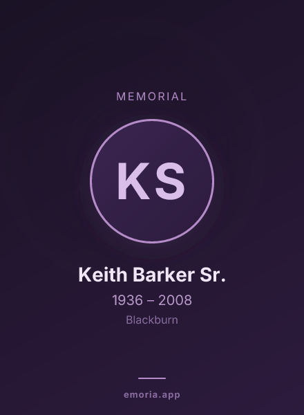 Memorial portrait of Keith Barker Sr.