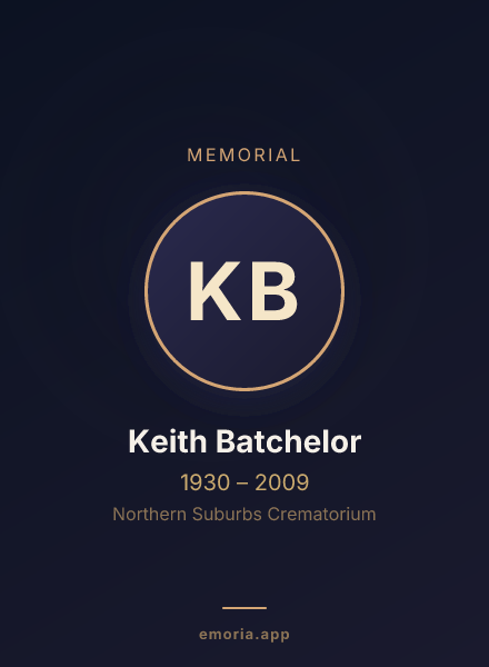 Memorial portrait of Keith Batchelor