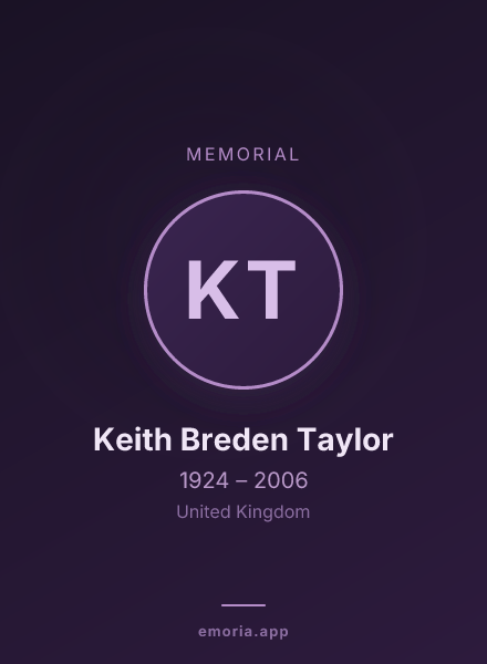 Memorial portrait of Keith Breden Taylor
