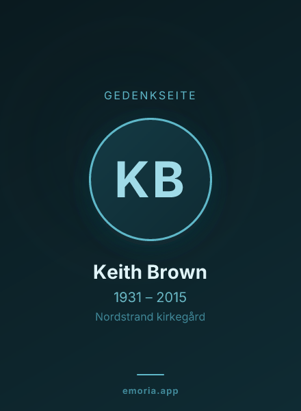 Gedenkportrait von Keith Brown