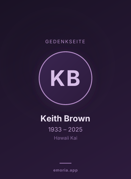 Gedenkportrait von Keith Brown