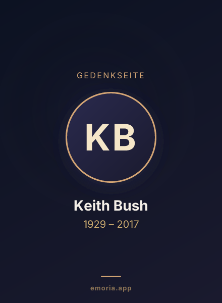 Gedenkportrait von Keith Bush