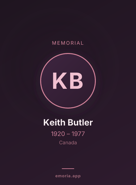 Memorial portrait of Keith Butler