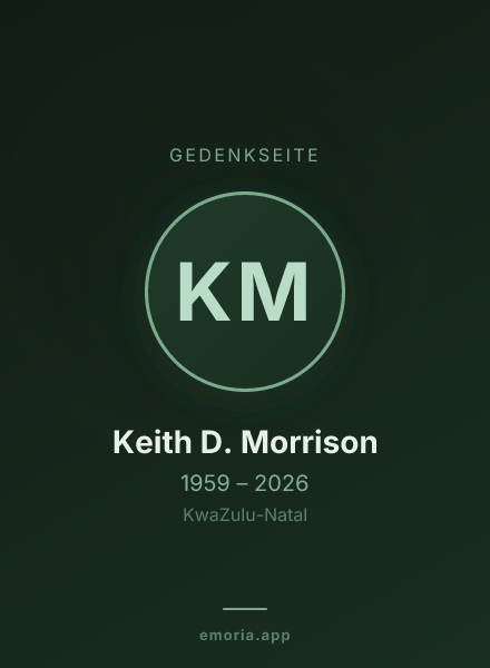 Gedenkportrait von Keith D. Morrison