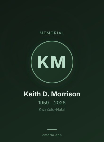 Memorial portrait of Keith D. Morrison