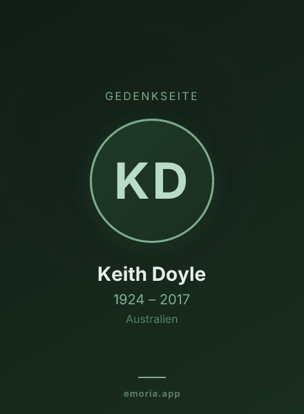 Gedenkportrait von Keith Doyle