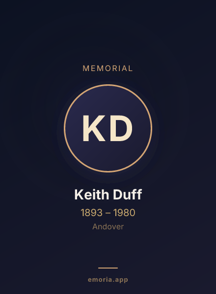 Memorial portrait of Keith Duff