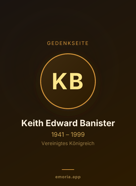 Gedenkportrait von Keith Edward Banister