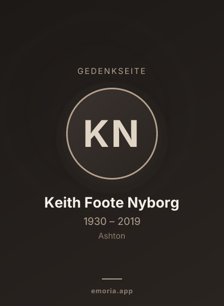 Gedenkportrait von Keith Foote Nyborg