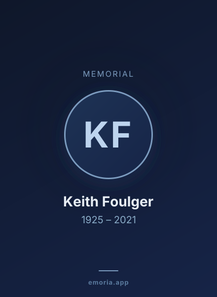 Memorial portrait of Keith Foulger
