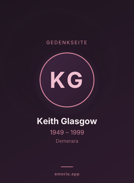 Gedenkportrait von Keith Glasgow