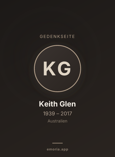 Gedenkportrait von Keith Glen