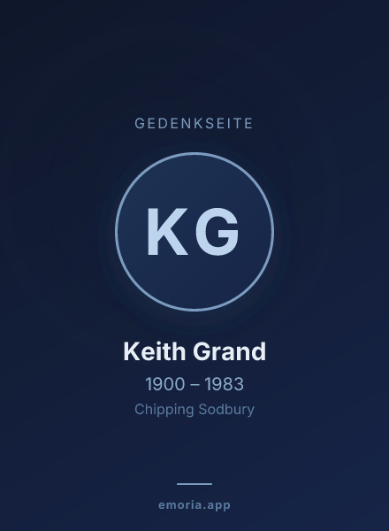Gedenkportrait von Keith Grand
