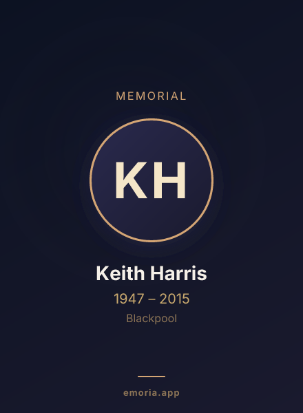 Memorial portrait of Keith Harris