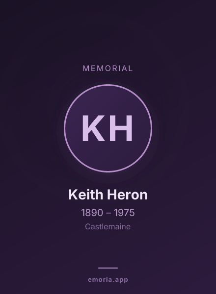 Memorial portrait of Keith Heron