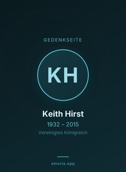 Gedenkportrait von Keith Hirst