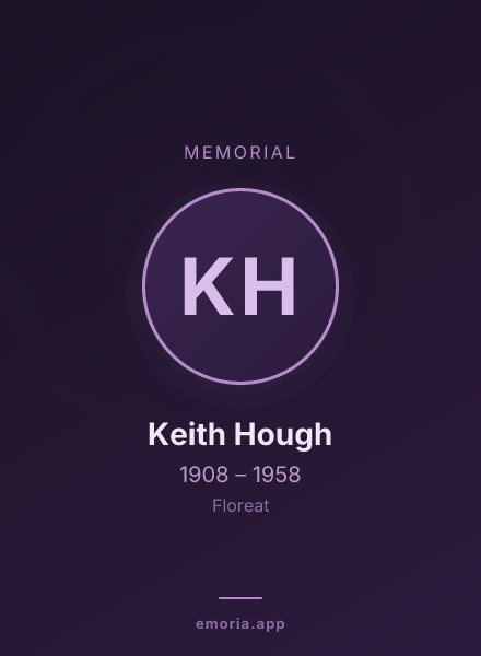 Memorial portrait of Keith Hough