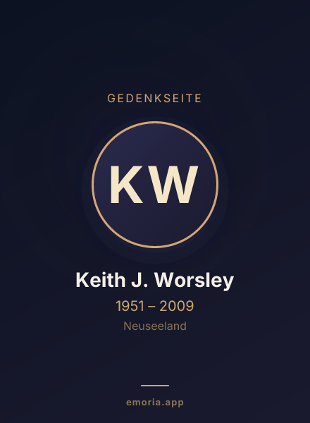 Gedenkportrait von Keith J. Worsley
