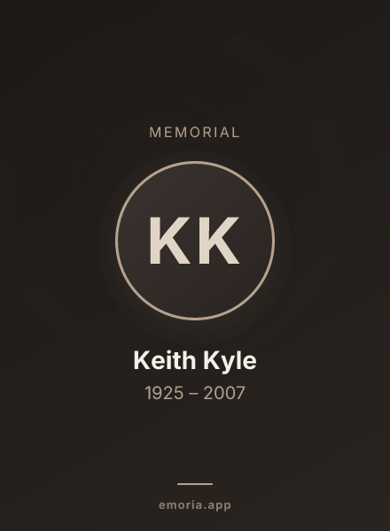 Memorial portrait of Keith Kyle