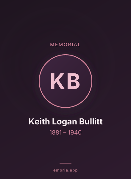Memorial portrait of Keith Logan Bullitt