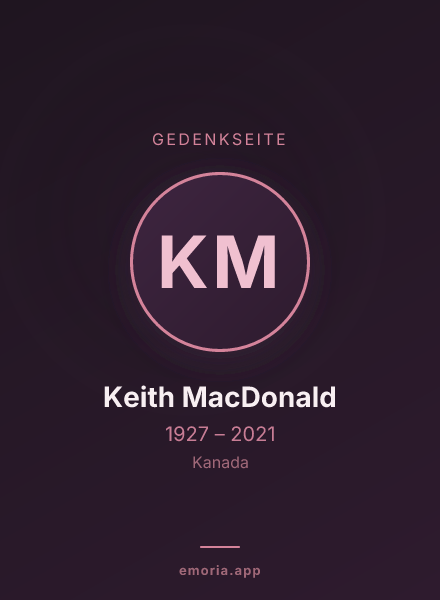 Gedenkportrait von Keith MacDonald