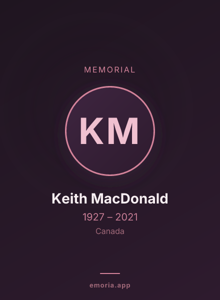 Memorial portrait of Keith MacDonald