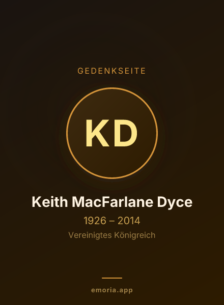 Gedenkportrait von Keith MacFarlane Dyce
