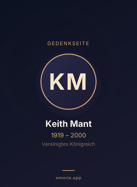 Gedenkportrait von Keith Mant