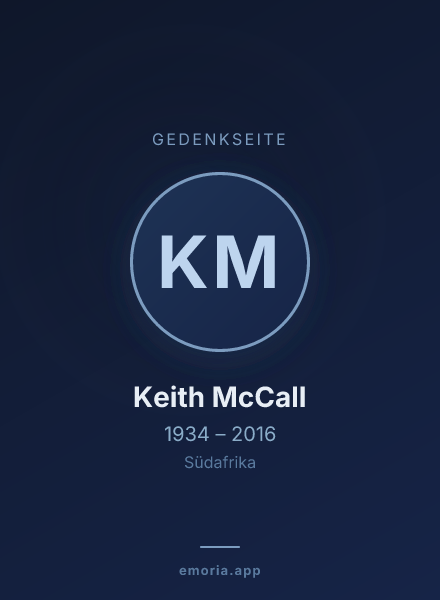 Gedenkportrait von Keith McCall