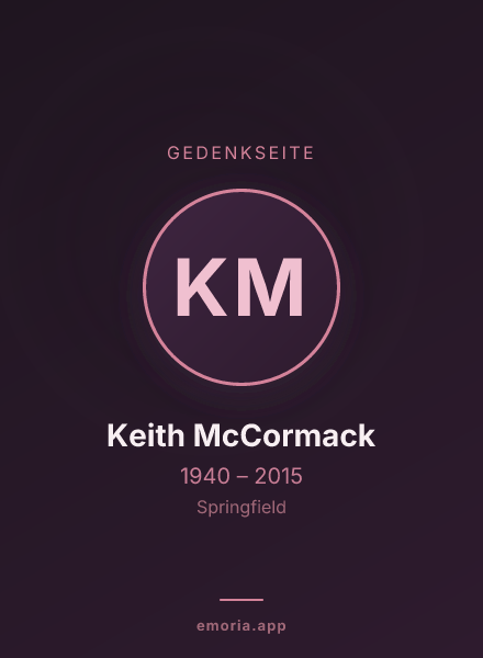 Gedenkportrait von Keith McCormack