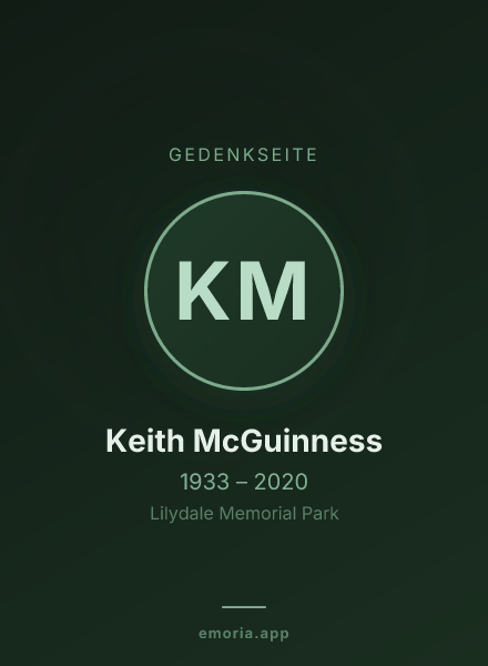 Gedenkportrait von Keith McGuinness