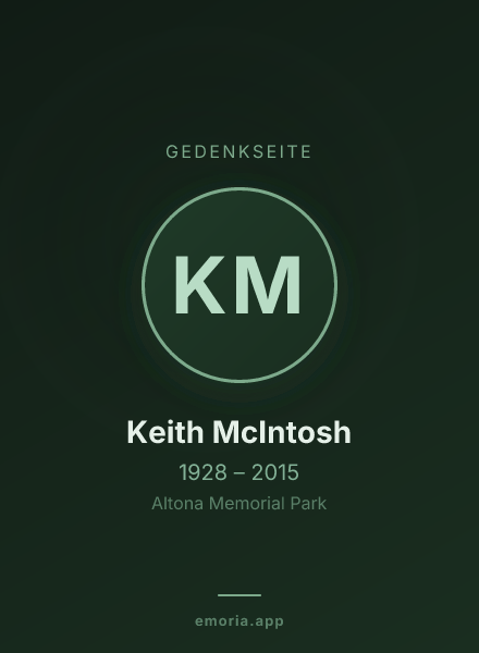 Gedenkportrait von Keith McIntosh