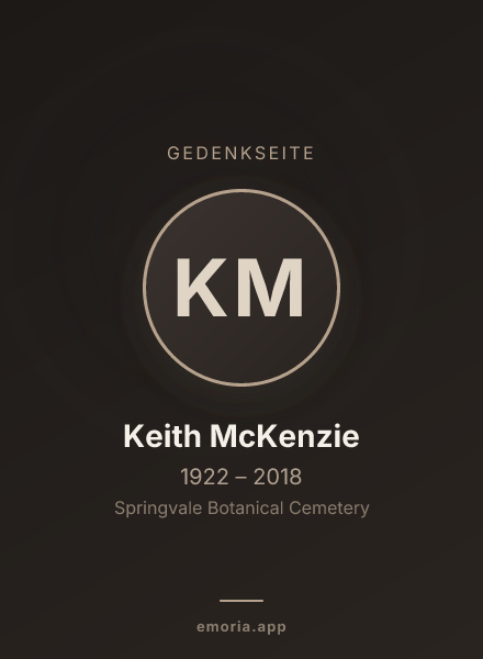 Gedenkportrait von Keith McKenzie