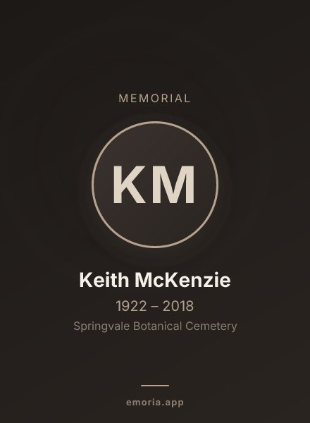 Memorial portrait of Keith McKenzie