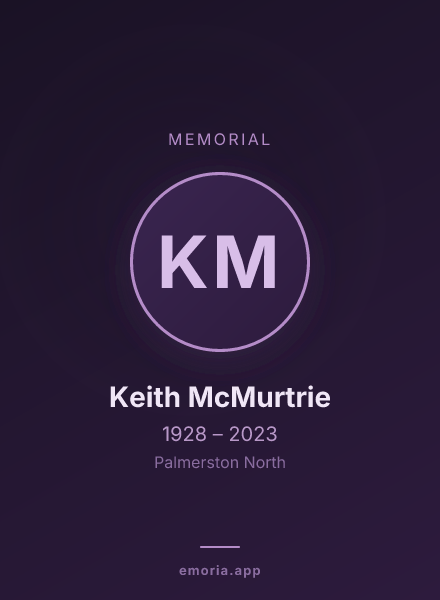 Memorial portrait of Keith McMurtrie