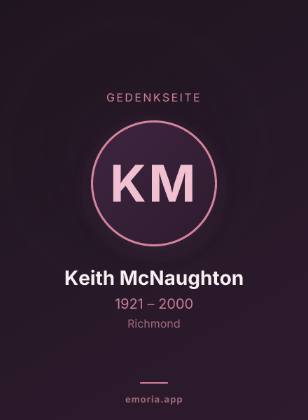 Gedenkportrait von Keith McNaughton