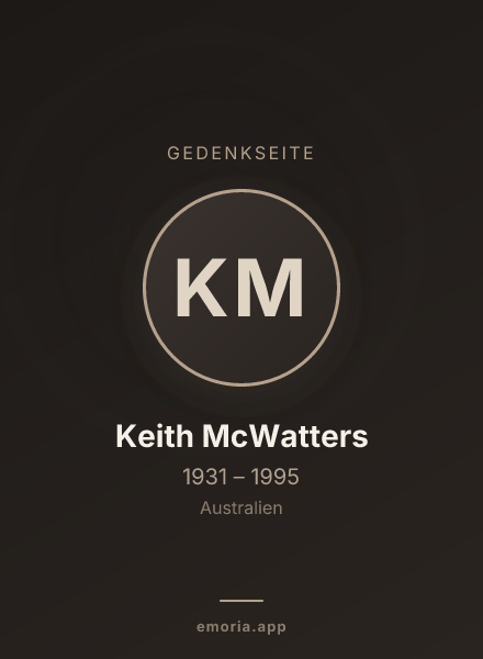 Gedenkportrait von Keith McWatters