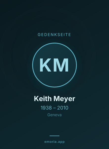 Gedenkportrait von Keith Meyer